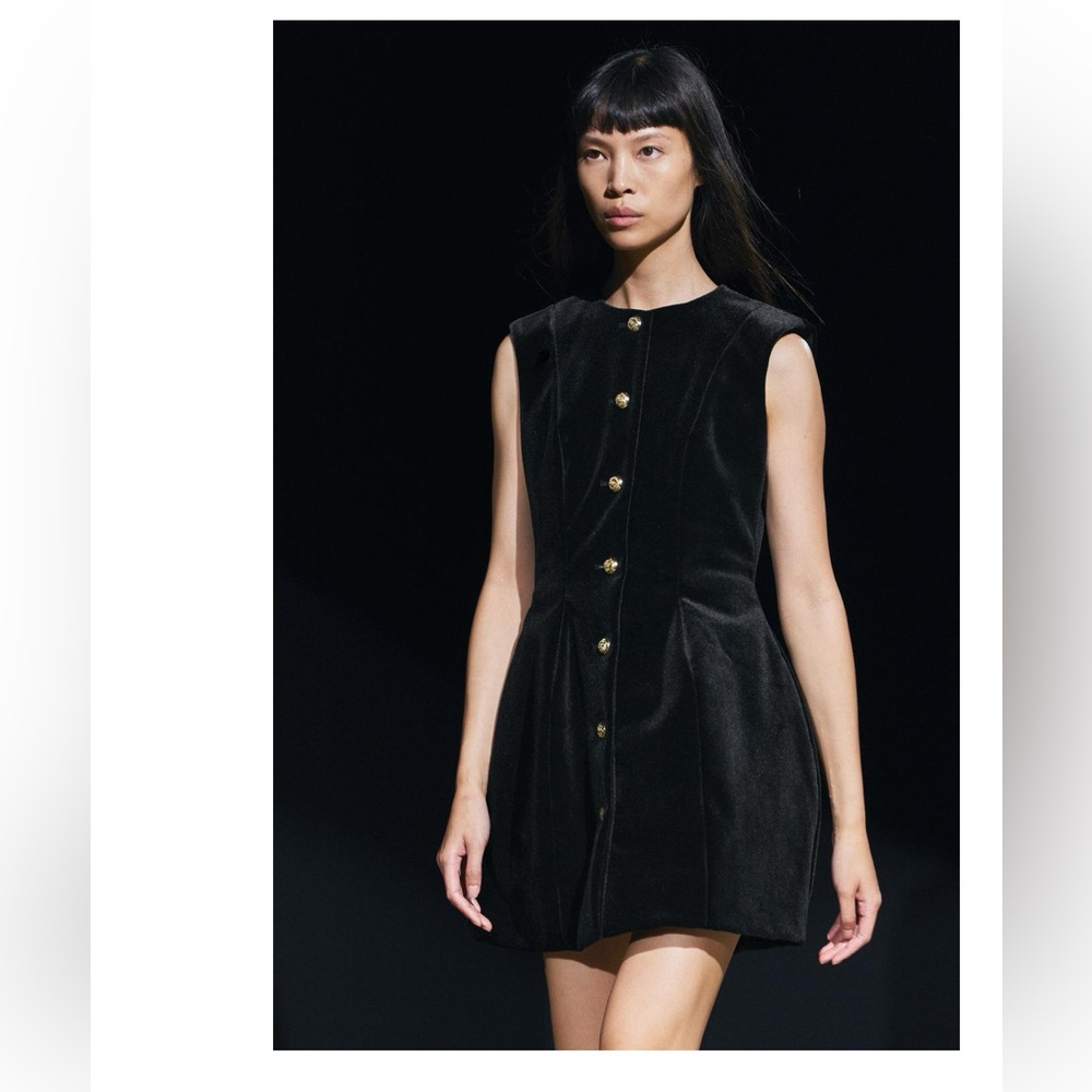 ZARA PEPLUM VELVET DRESS ZW COLLECTION